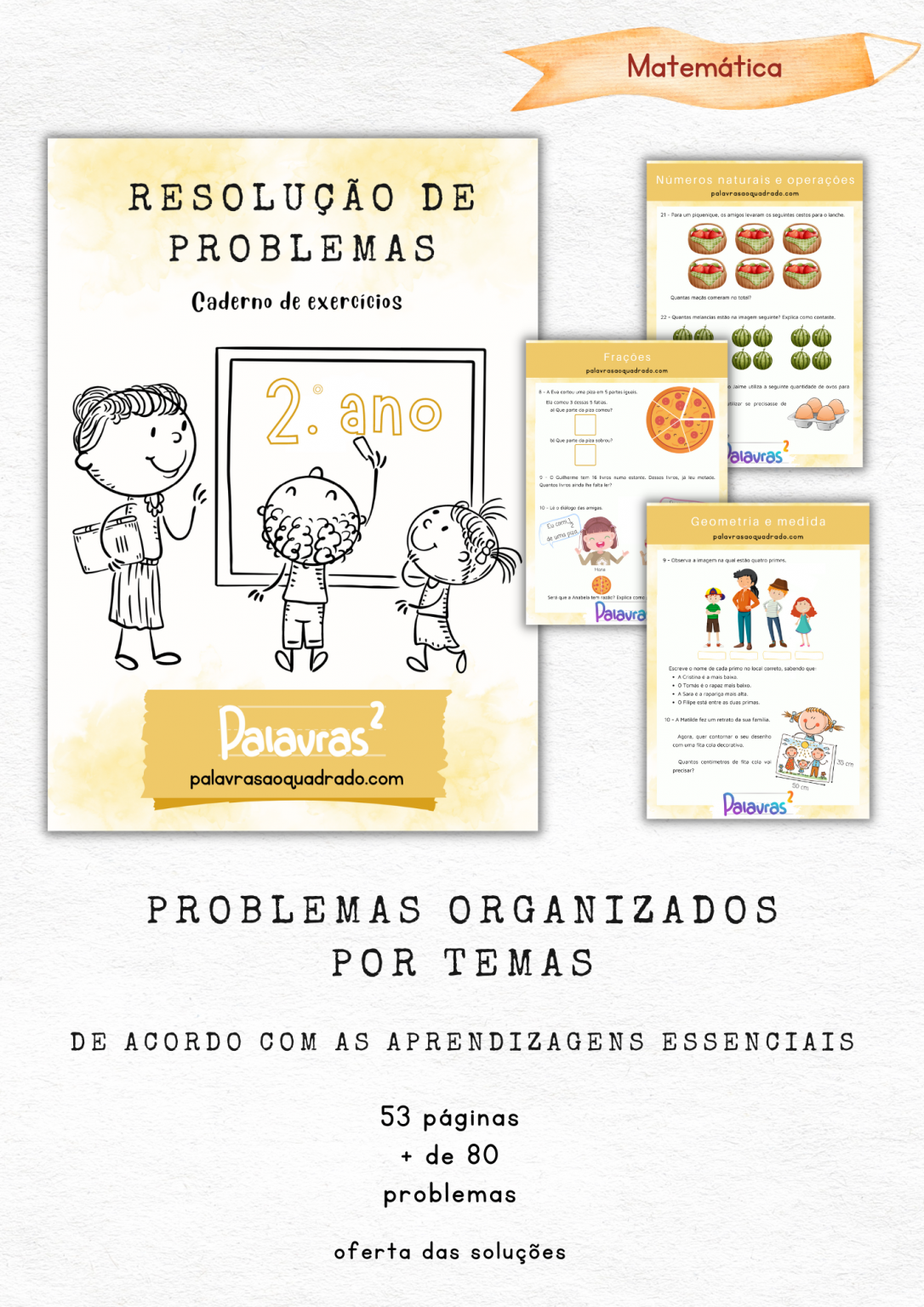 Resolução de problemas (2.º ano) - Loja Palavras ao Quadrado
