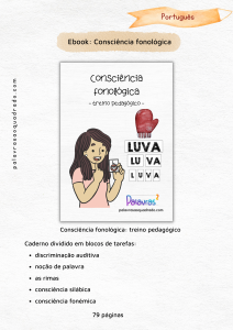 Imagens do catálogo Consciência fonológica - treino pedagógico