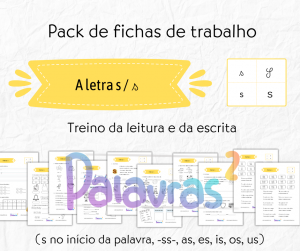 1 Pack – Letra s – fichas de trabalho