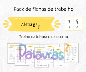 Pack – Letra g – fichas de trabalho
