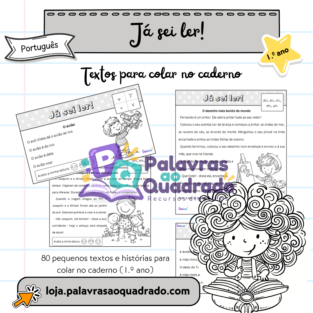 Já sei ler! - Textos para colar no caderno
