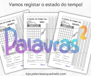 Packs - capas para a loja Vamos registar o estado do tempo!