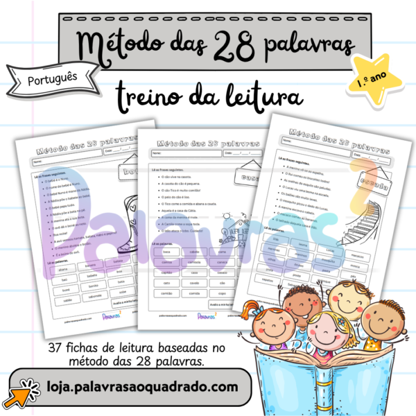 Método das 28 palavras - Fichas de leitura