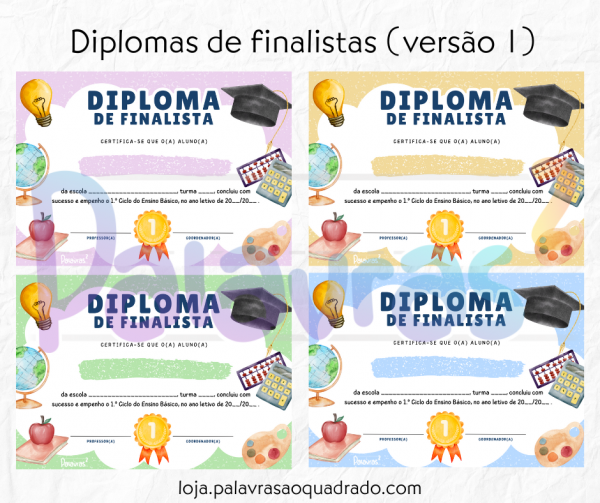 Diplomas de finalista (versão 1)