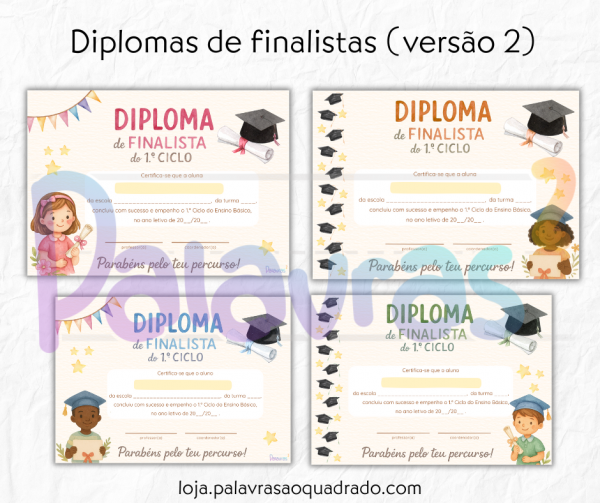 Diplomas de finalista (versão 2)