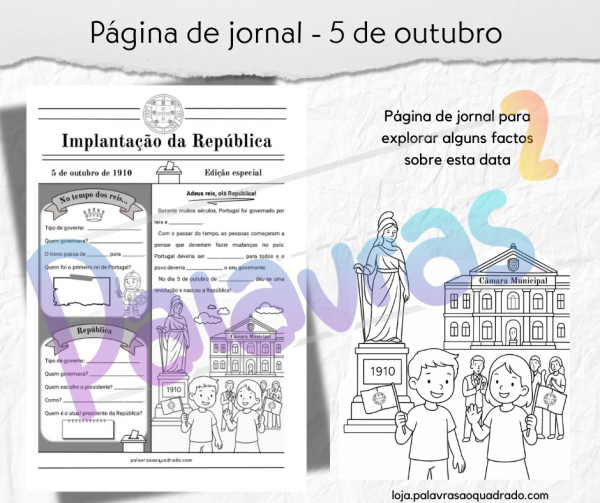 Página de jornal - 5 de outubro