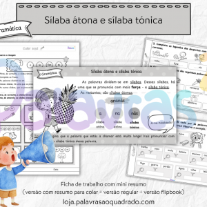 Sílaba átona e sílaba tónica