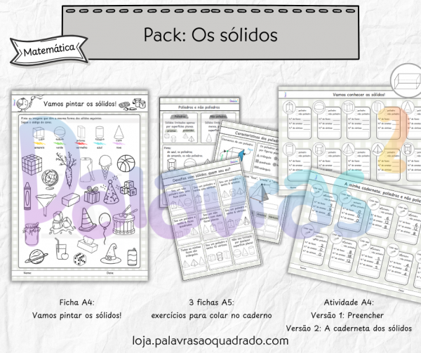 Pack: Os sólidos