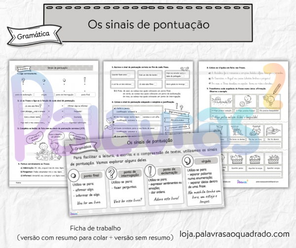 Os sinais de pontuação