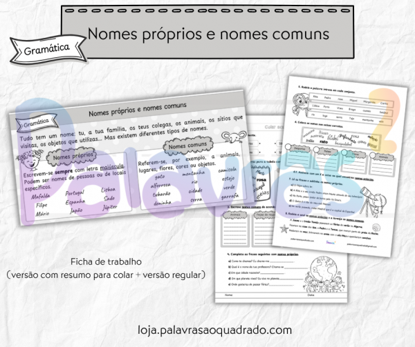 Nomes próprios e nomes comuns