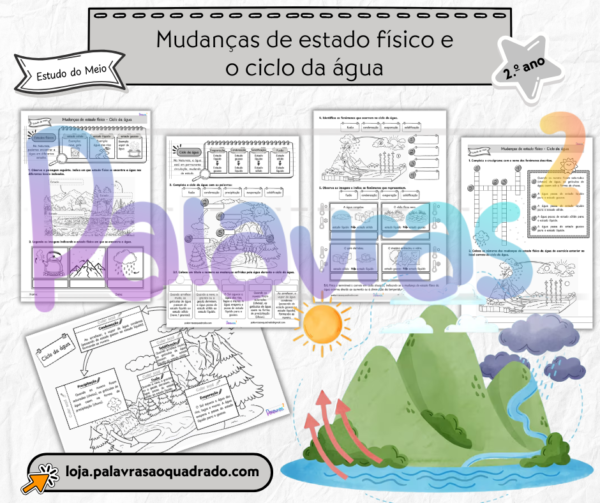 Ciclo da água - 2.º ano