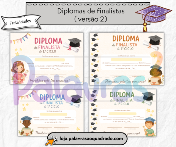 Diplomas de finalista (versão 2)