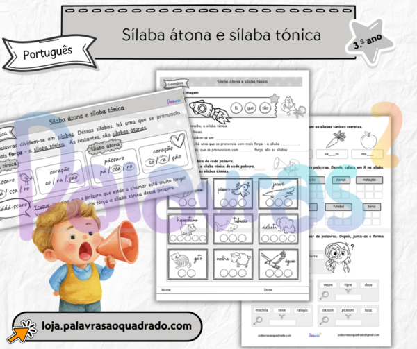 3.º ano - Sílaba tónica e sílaba átona