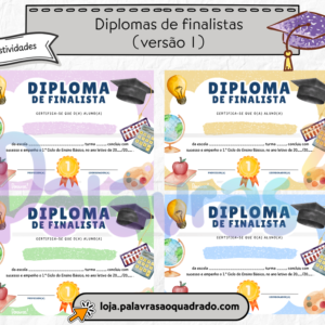 Diplomas de finalista (versão 1)
