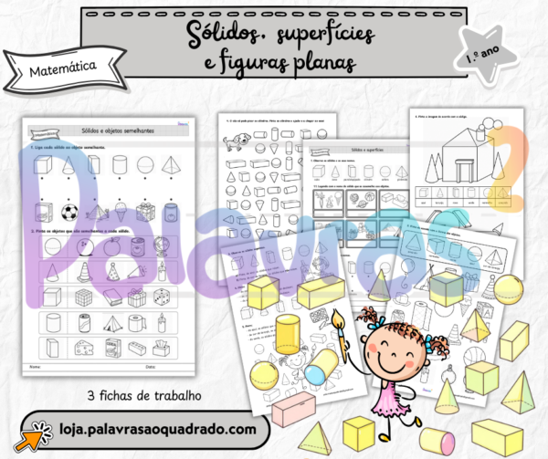 1.º ano - Sólidos, superfícies e figuras planas