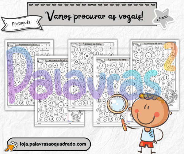 Vamos procurar as vogais!
