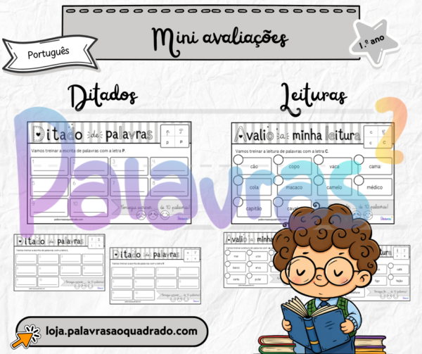 Mini avaliações – ditados e leituras