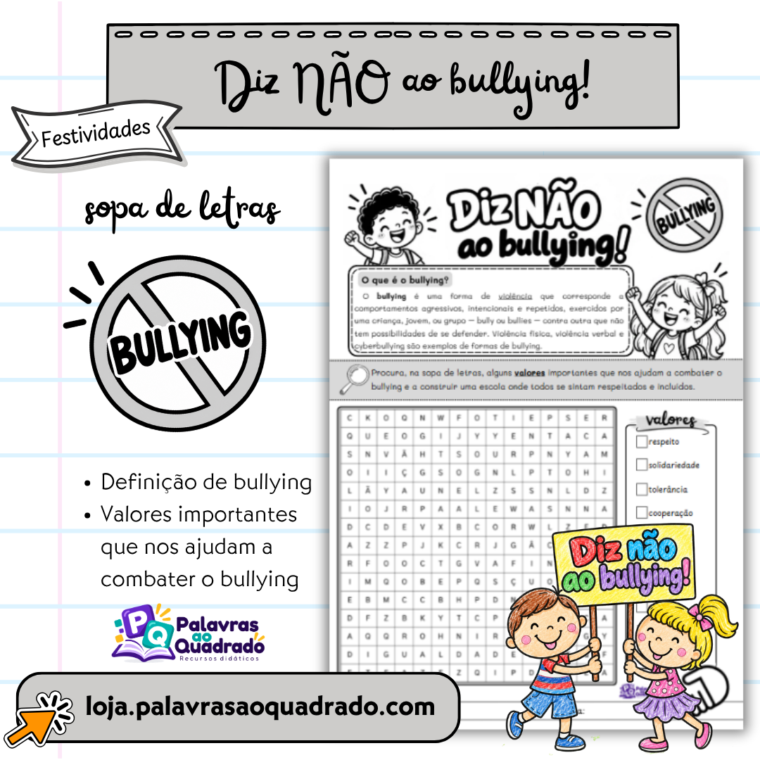 FB pub geral (33) Diz NÃO ao bullying - sopa de letras